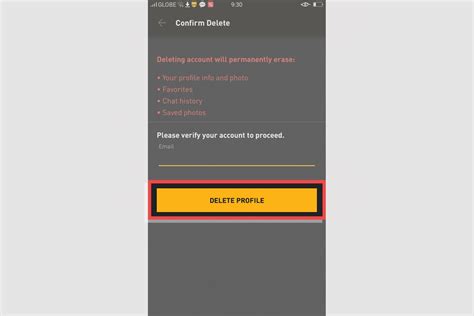 grindr account verwijderen|Step